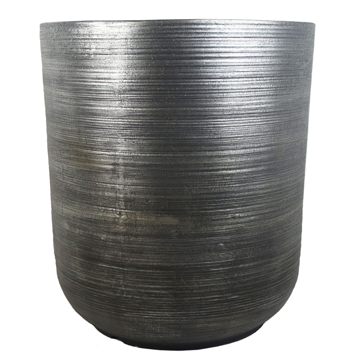 Leaf Coya Silver Ridged Planter 47cm Extra Large Composite Plant Pot