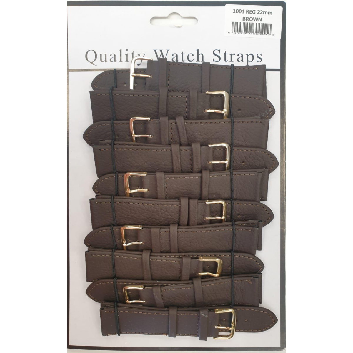Leather Watch Straps Pack of 10, 24mm, 1001BR
