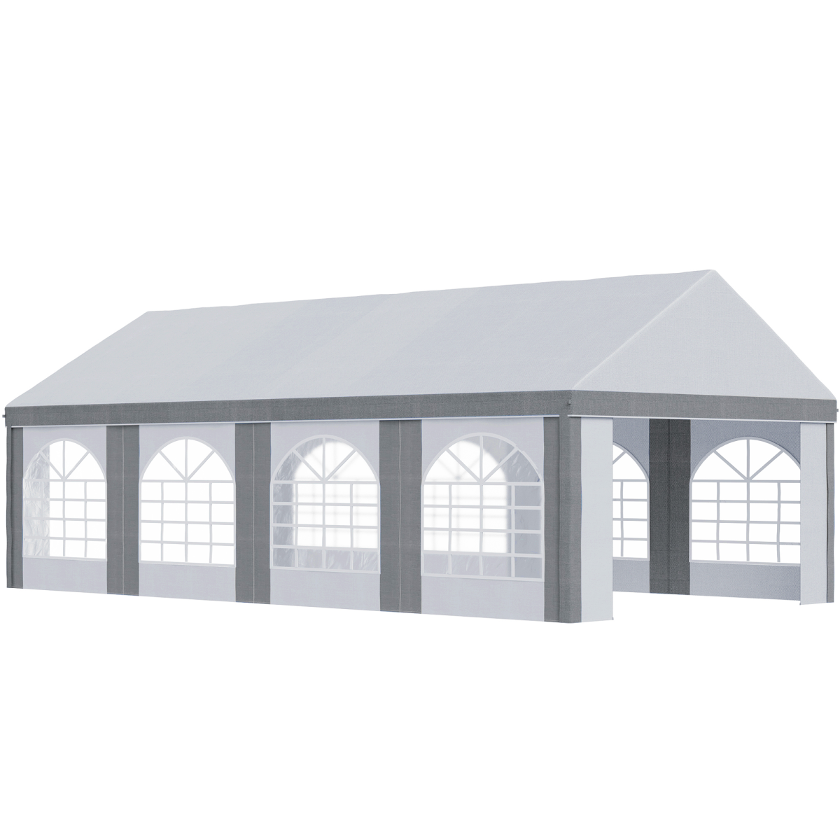Outsunny 8 x 4m Party Tent Gazebo with Sides, 8 Windows, Double Doors