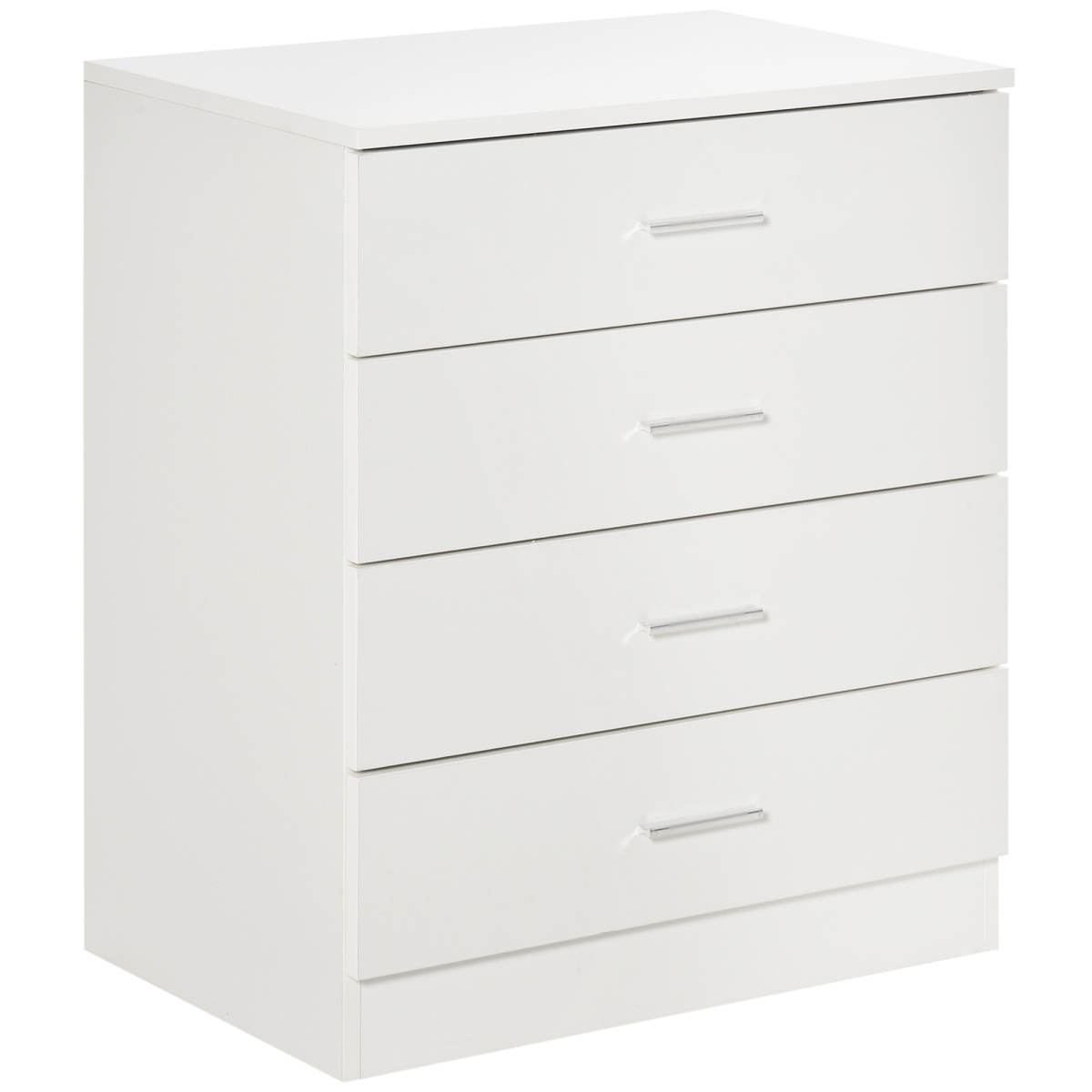 HOMCOM 4-Drawer Vertical Storage Cabinet with Metal Rails, Anti-Tip