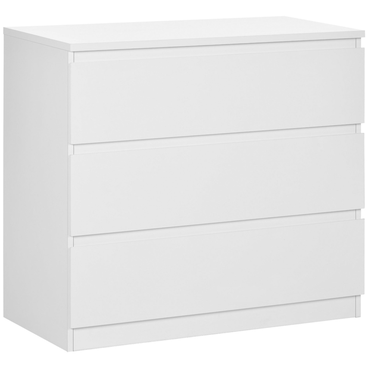 White 3-Drawer Chest of Drawers for Bedroom Storage
