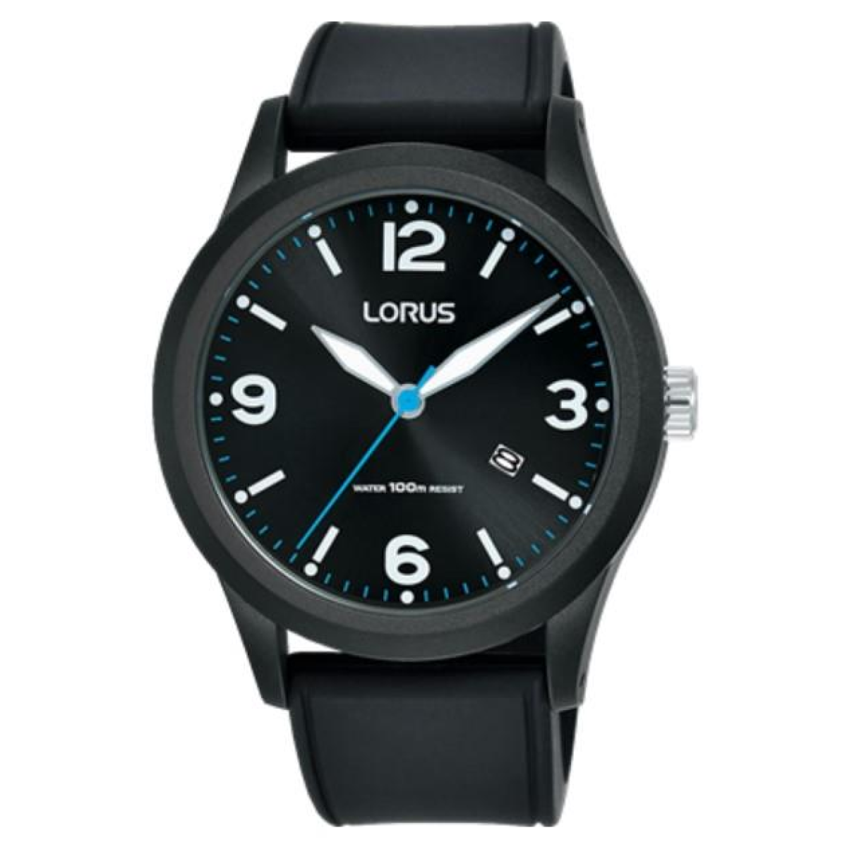 Lorus Men’s Sport Analogue Dated Quartz Silicone Watch, 10 Bar Water Resistant, RH949LX-5