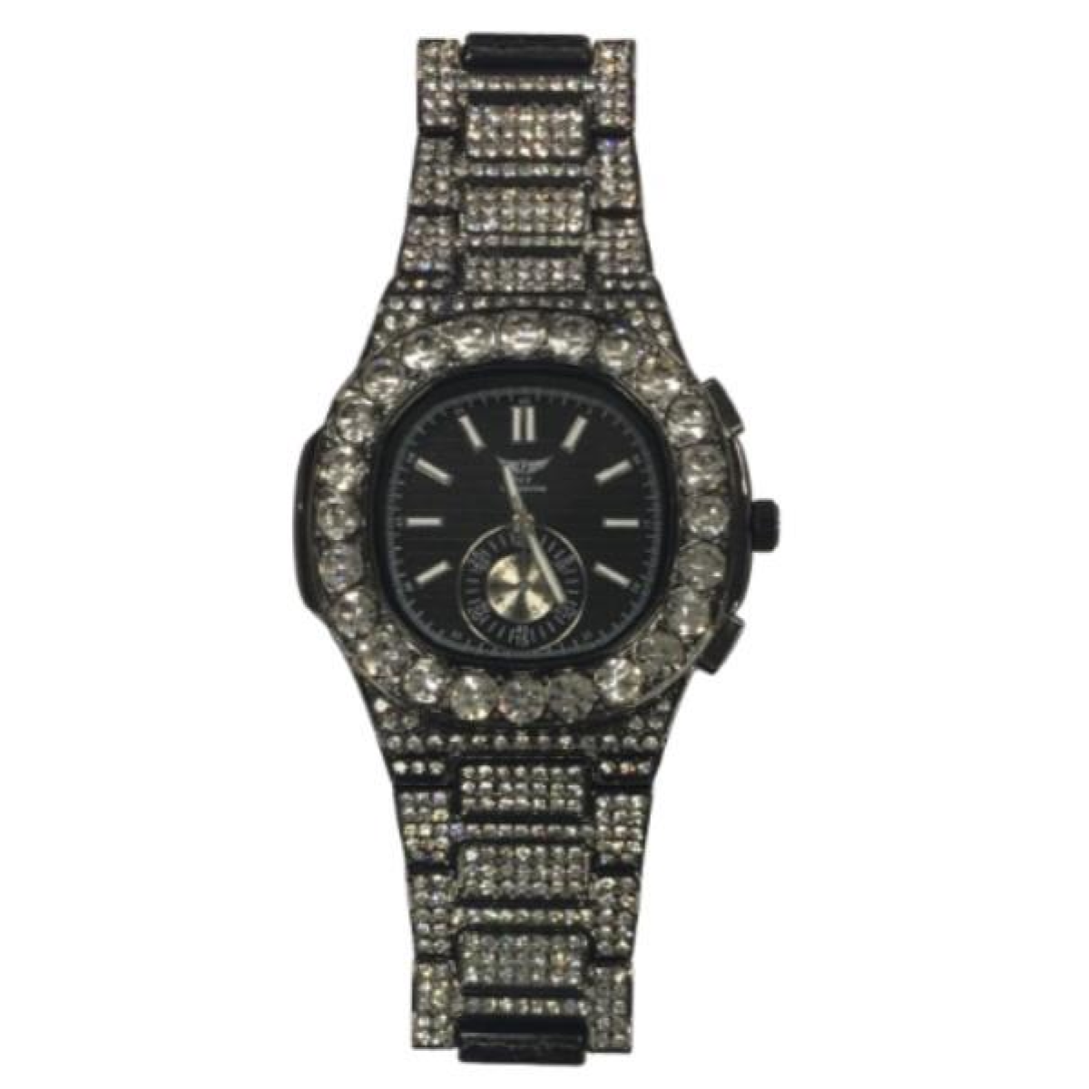 NY London Gents Bling Watch PI-7644 Gunmetal