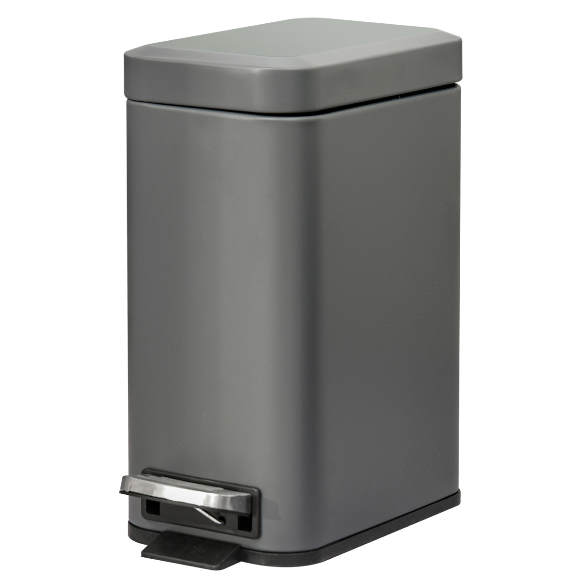 5L Steel Step Trash Can with Soft-Close Lid and Removable Bucket