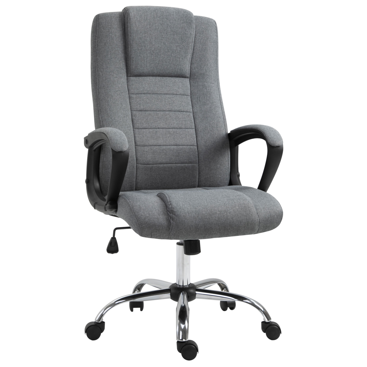 Linen High Back 360 Swivel Office Chair with Wide Adjustable Seat