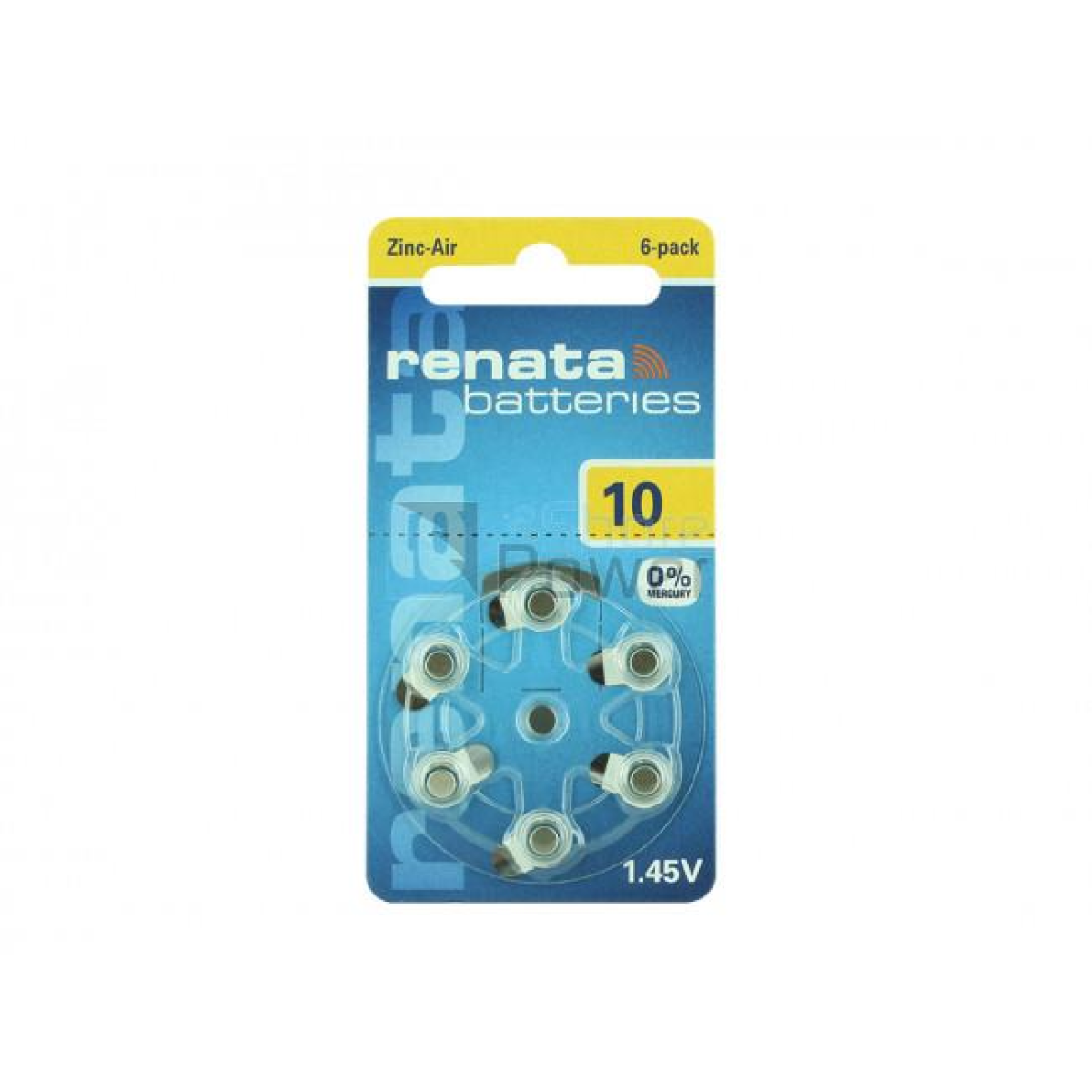 Renata ZA10 PR70 Hearing Aid Battery 6-Pack