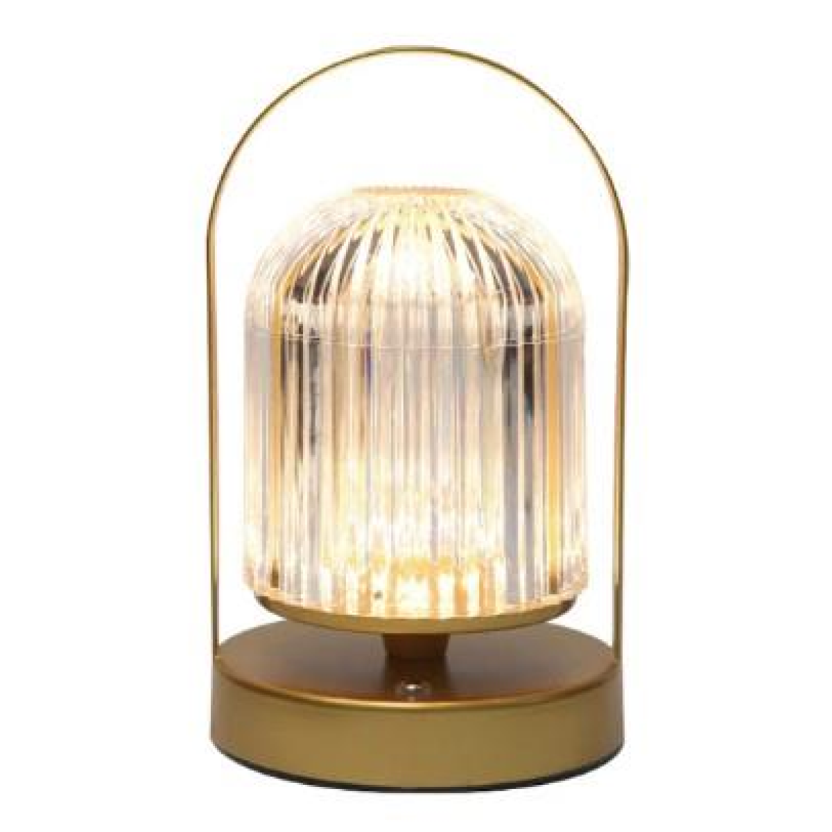 ExtraStar LED Desk Lamp Rechargeable, 3 Colour Change Dimmable, Crystal Dome and Golden Handle