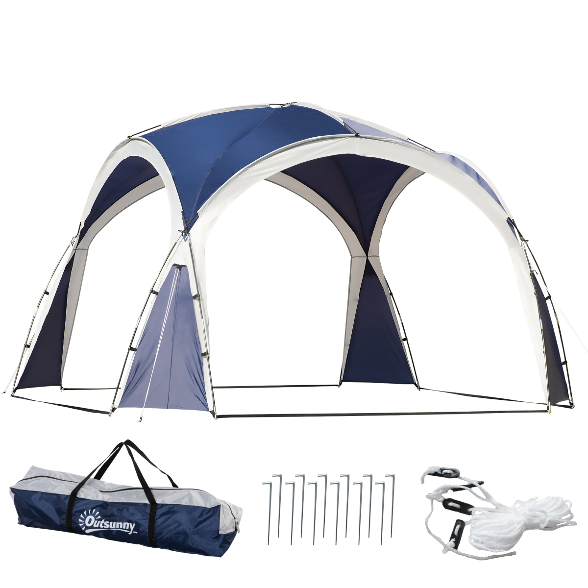 Outsunny 3.5 x 3.5m Dome Gazebo Party Tent Shelter