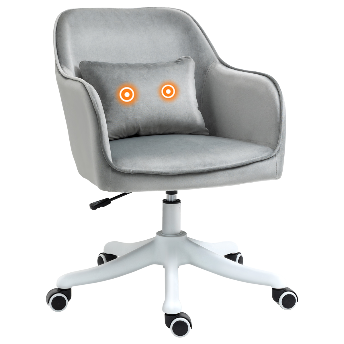 Vinsetto USB-Powered Massage Office Chair with Lumbar Pillow, Wheels