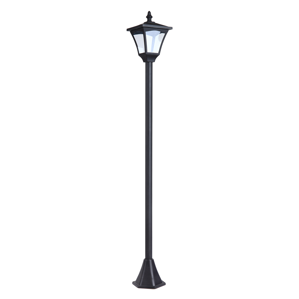Outsunny Outdoor Solar Post Lamp LED Lantern Bollard 1.2m Tall Black