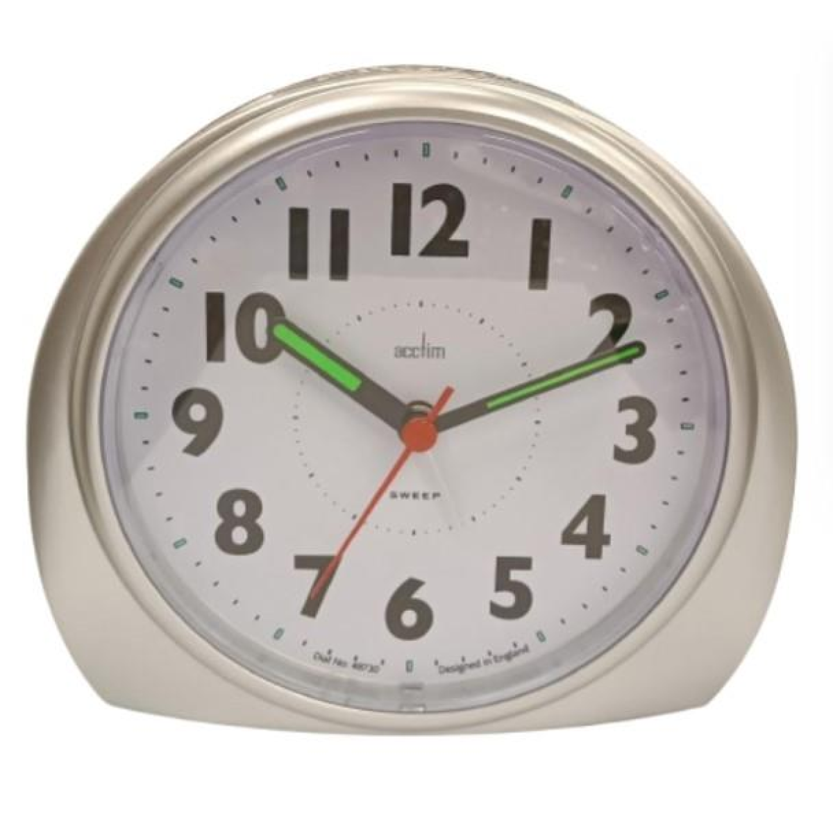 Acctim Jefferson Silent Sweep Bedside Alarm Clock with Snooze and Light
