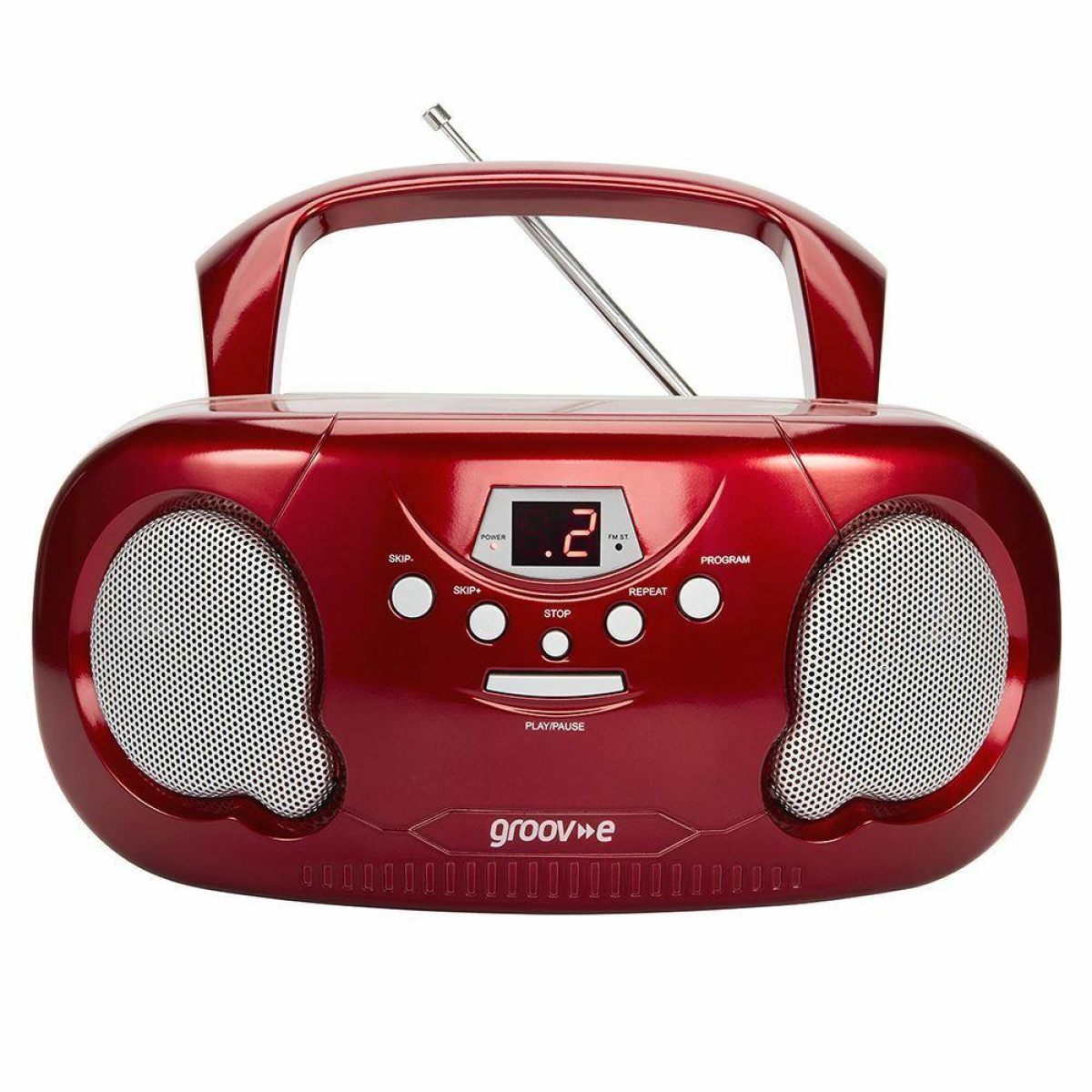 Groov-e Original Portable Boombox CD Player with AM/FM Radio