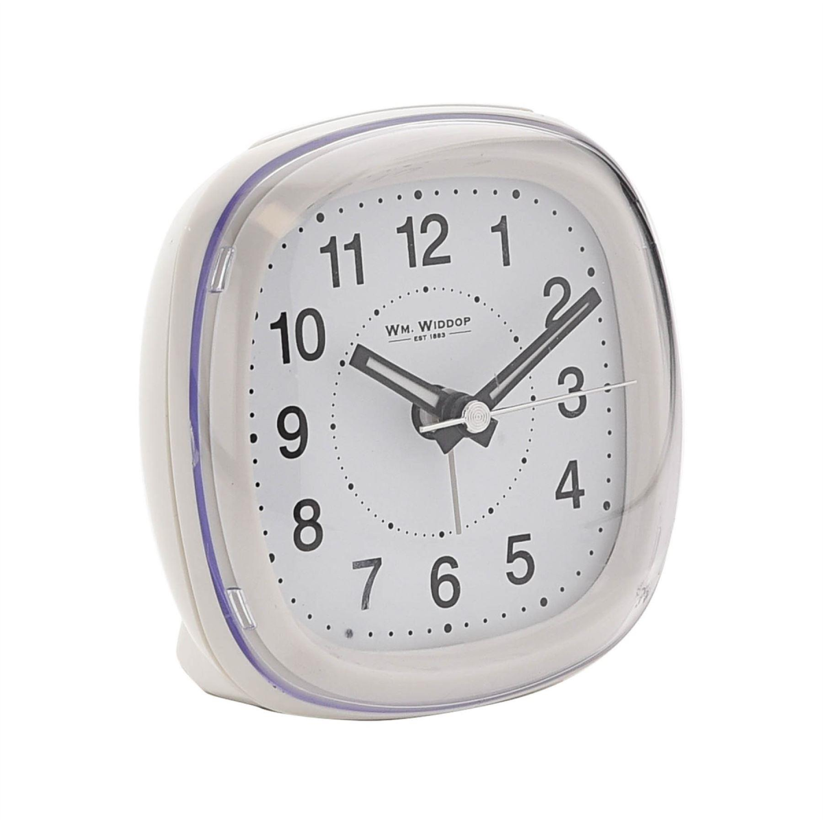 Wm Widdop 20cm Grey/White Wall Clock with Glass Lens and Quartz Movement