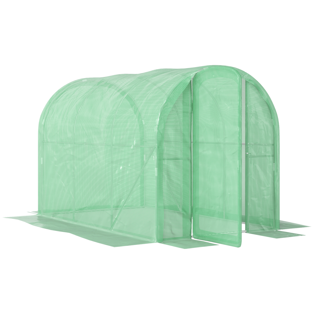 Outsunny 3 x 2m Polytunnel Greenhouse with Door, Galvanised Steel Frame