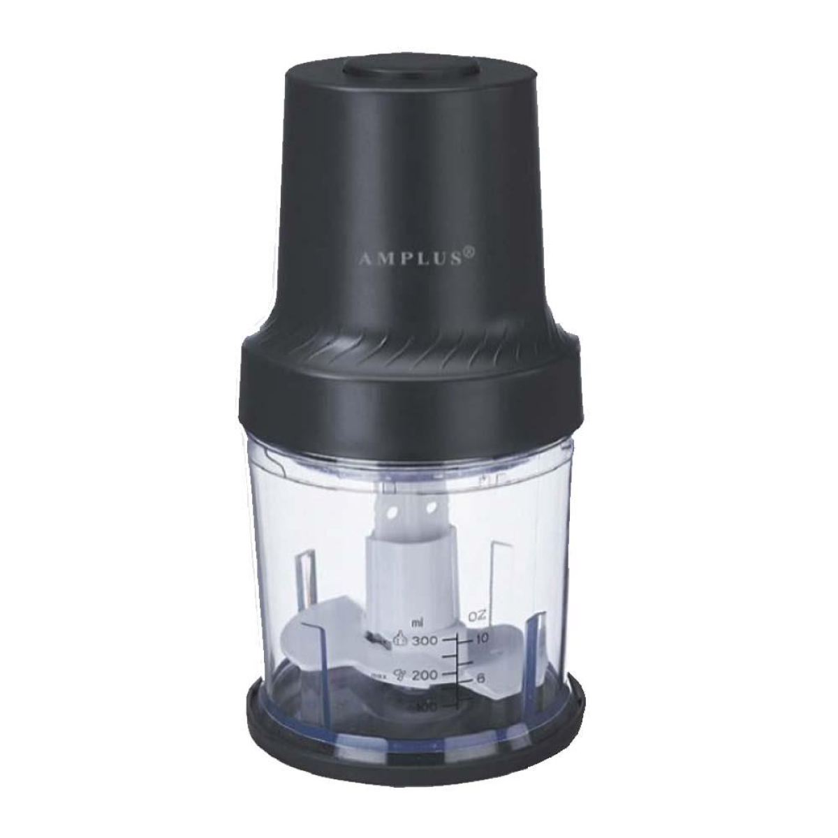 Amplus Electric Chopper 0.8L, 2 Stainless Steel Blades, Whisk Attachment