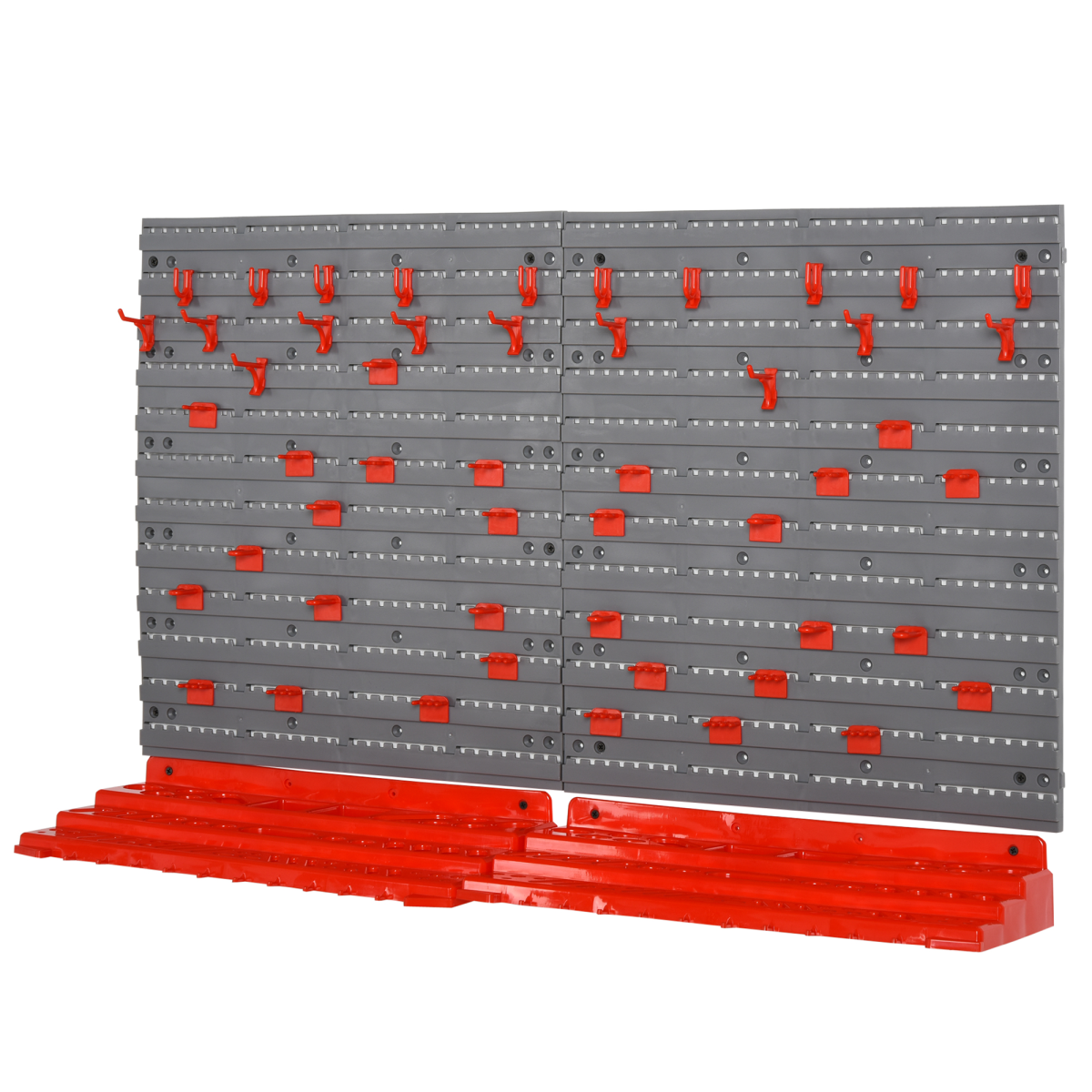 DURHAND Wall Mounted Garage Tool Organiser Unit with 54 Holes and 50 Pegs