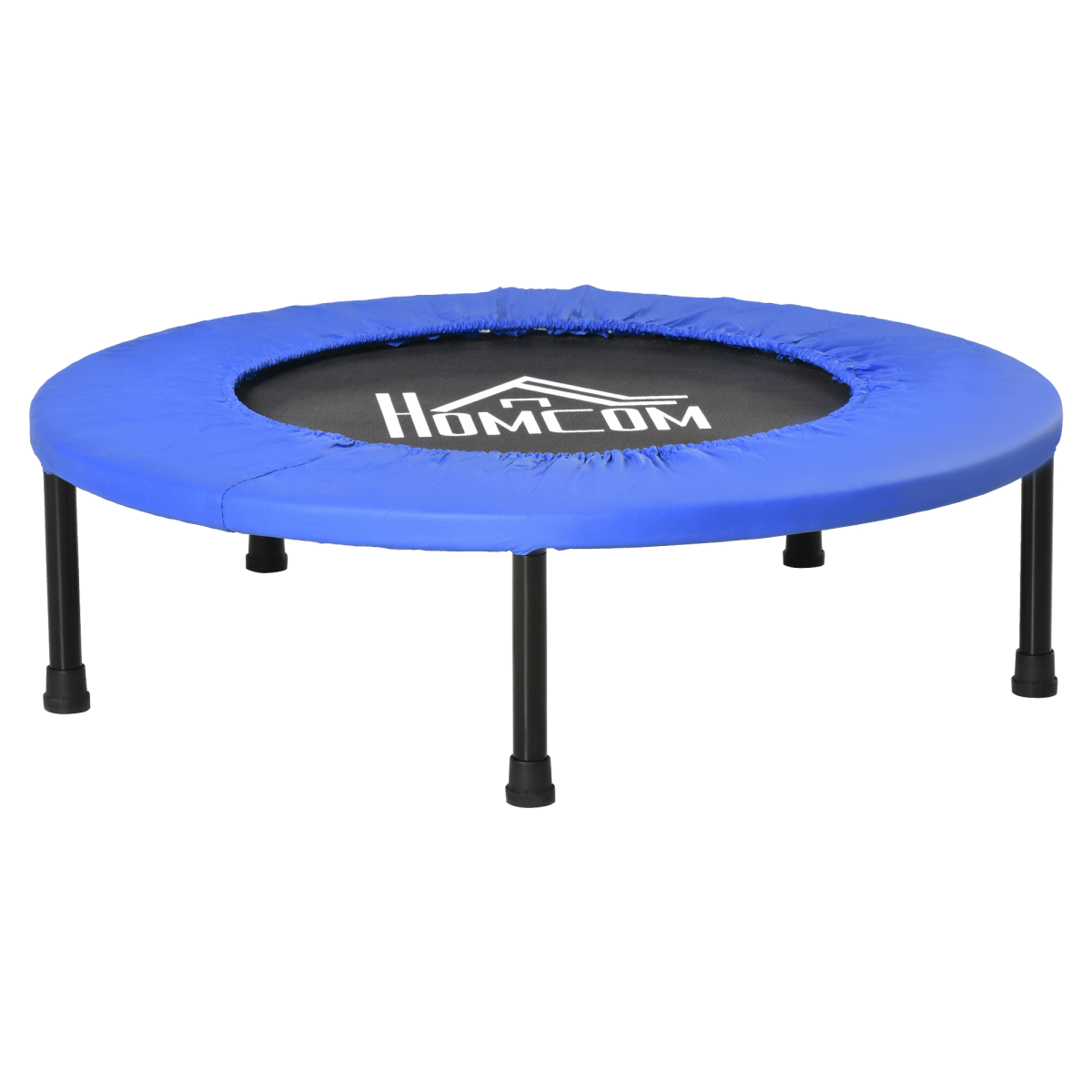 HOMCOM 81cm Foldable Fitness Trampoline, 100kg Max Load, Blue/Black