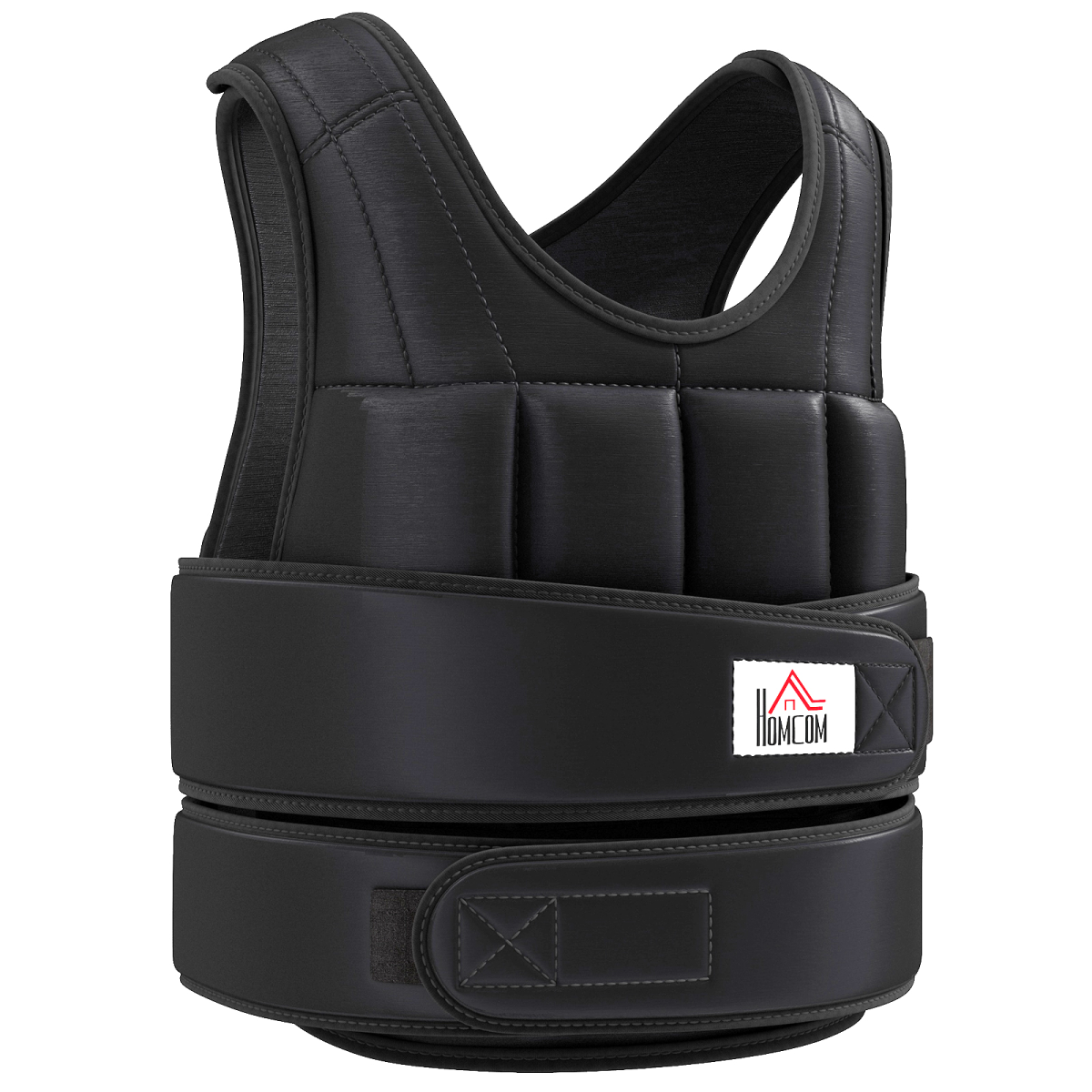 10kg Adjustable Weight Vest for Running and Gym Training, Black