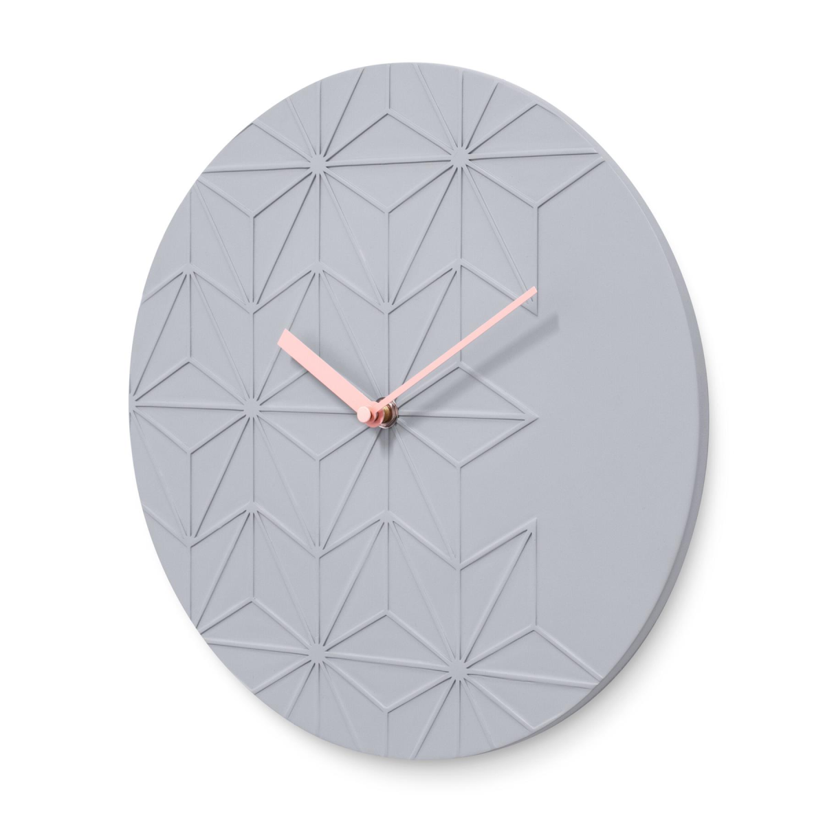 Acctim Chloe Grey Geometric Natural Resin Wall Clock 40cm