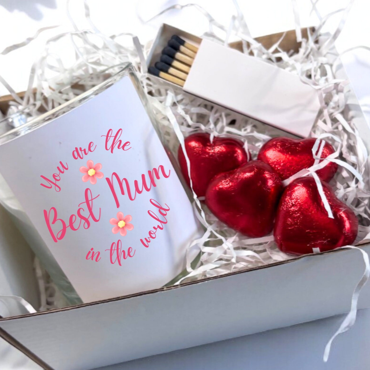 You’re The Best Mum In The World Candle Gift Set with Chocolates and Matches