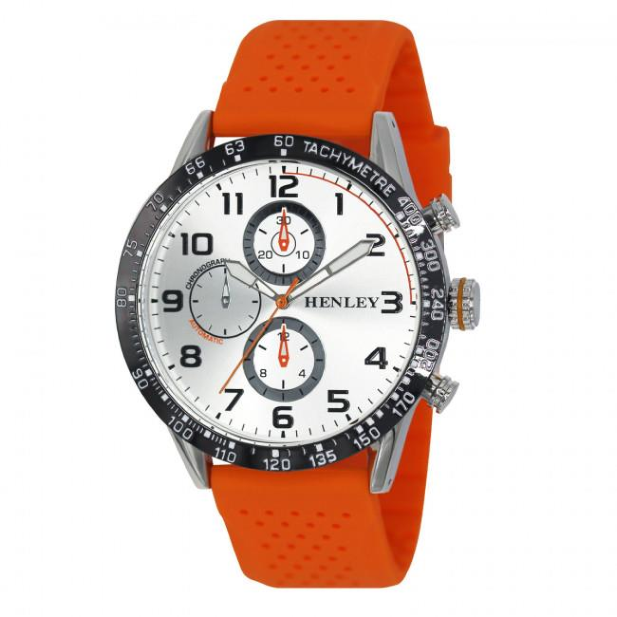 Henley Mens Large Polished Sports Silicone Watch H02225