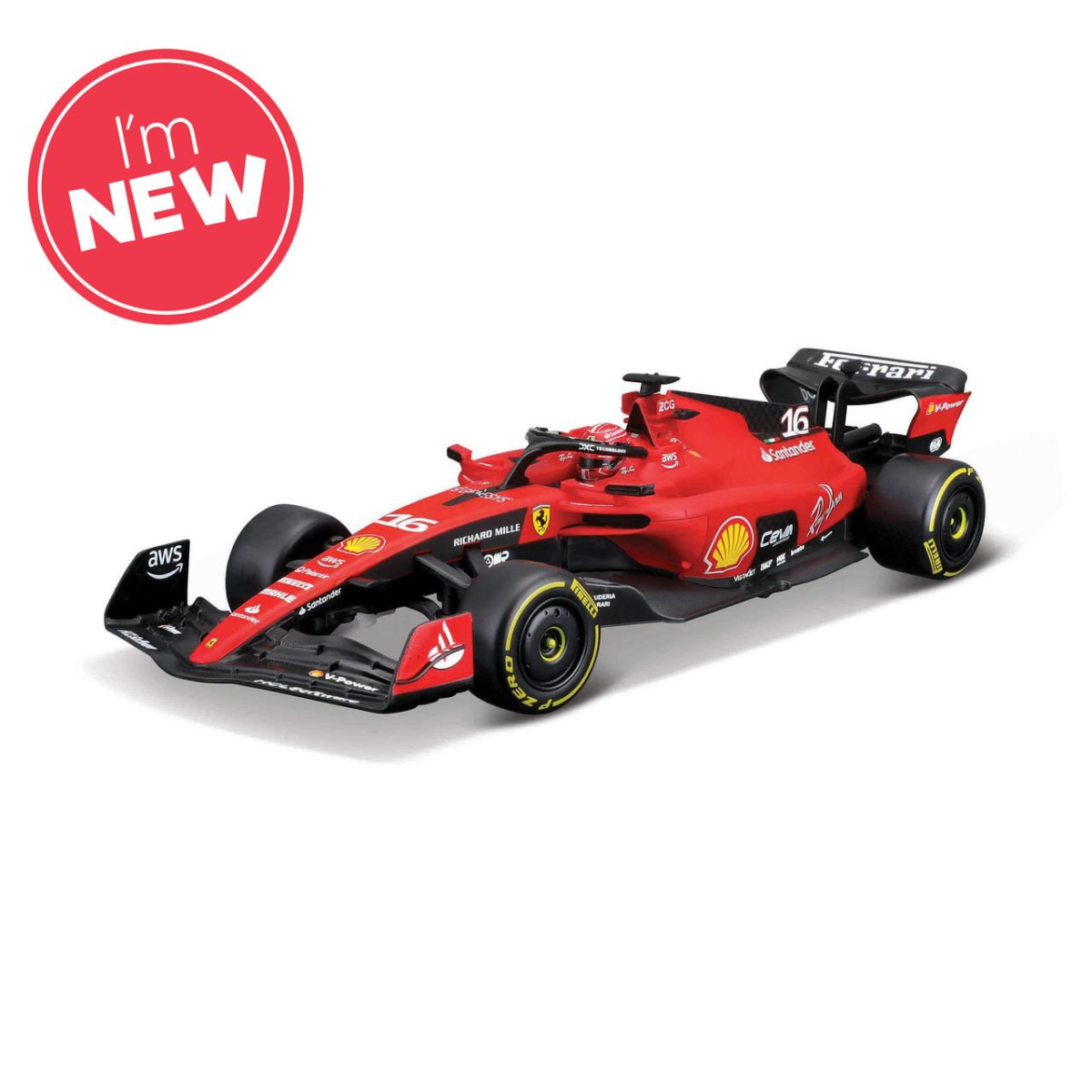Maisto 1:24 Ferrari SF90 2023 F1 Charles Leclerc RC Car 2.4GHz