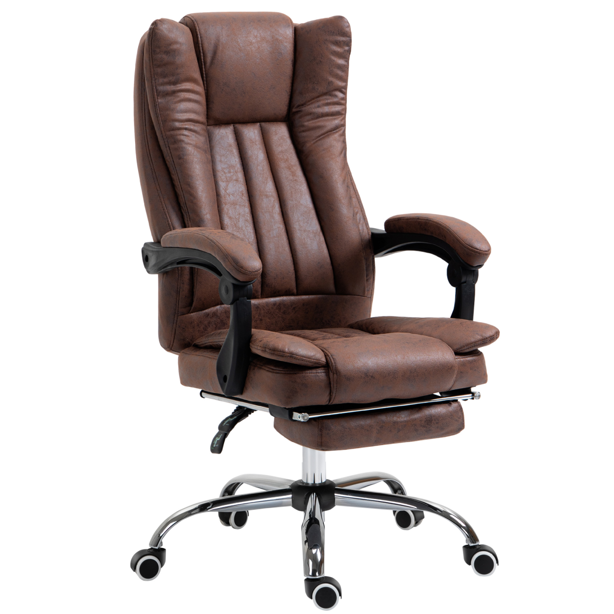 Vinsetto Brown Executive Office Chair with Recline and Footrest