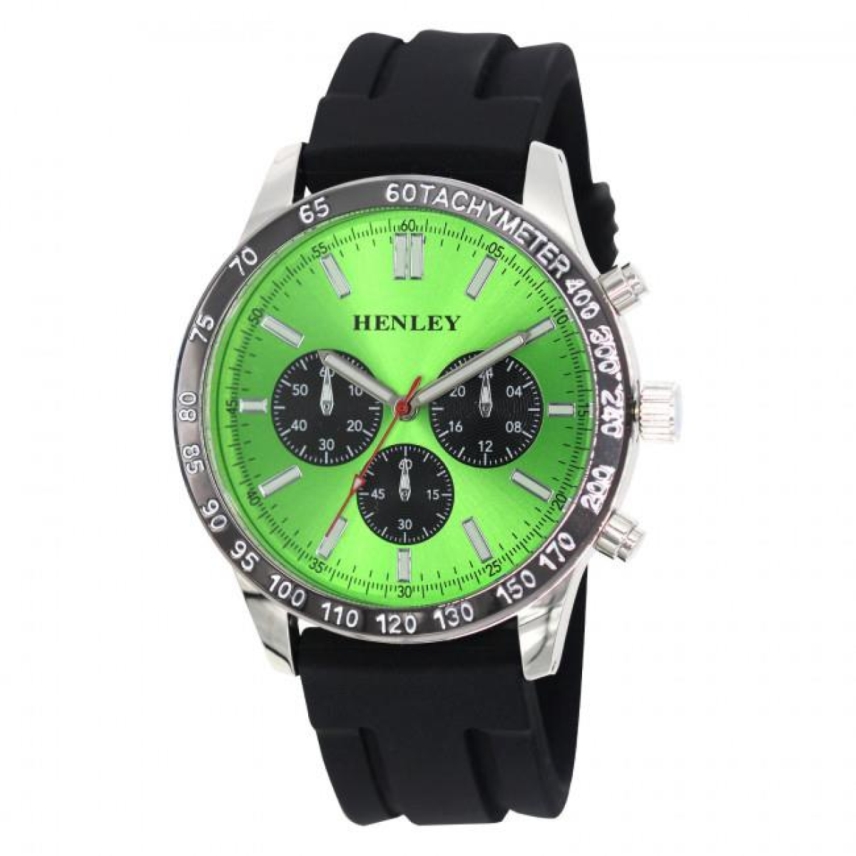 Henley Men's Polished Sports Silicone Sports Watch