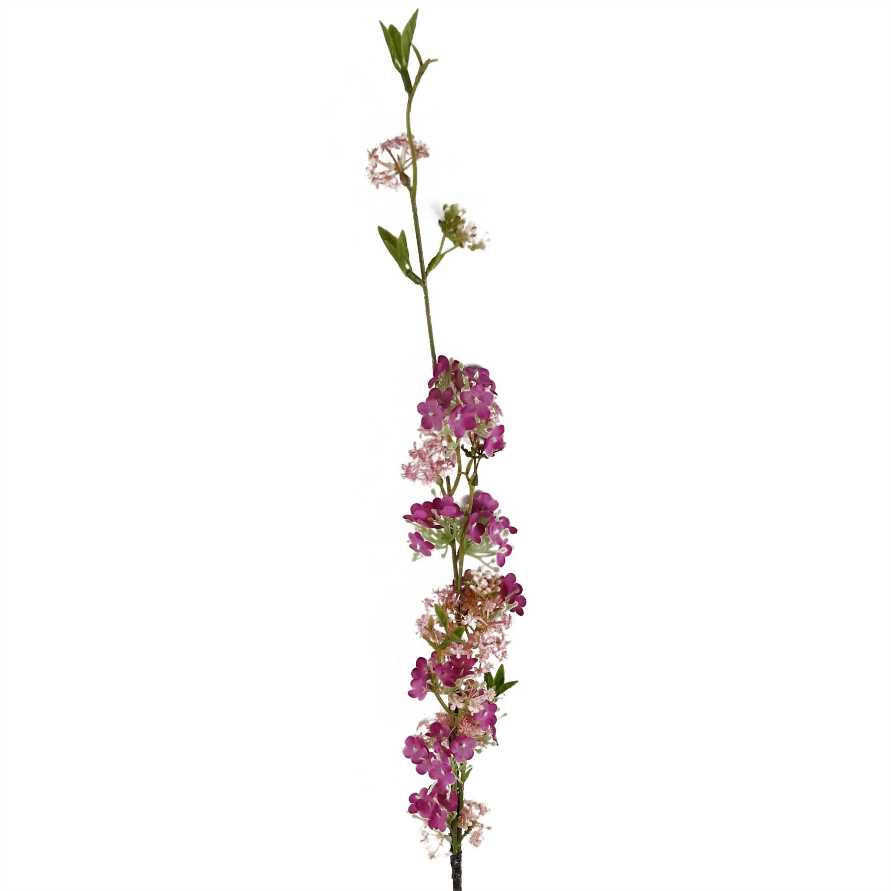 Leaf 100cm Pink Blossom Spray Stem Silk and Plastic Artificial Flower Decoration