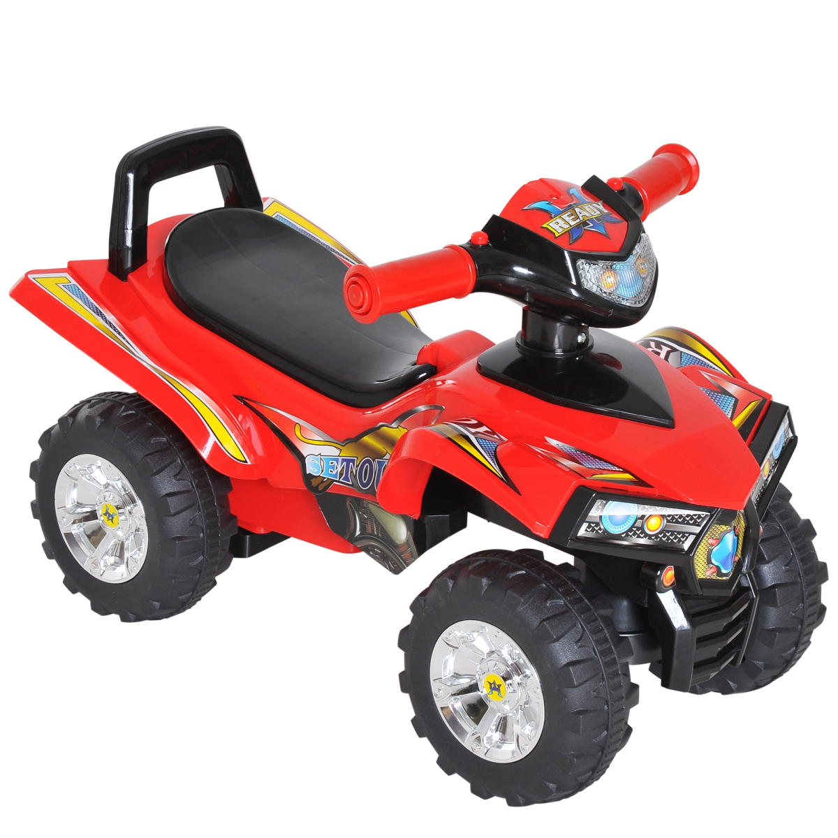 Kids Ride On Quad with LED Lights, Horn and Music, 4 Wheels, for Boys and Girls, 12 Months+