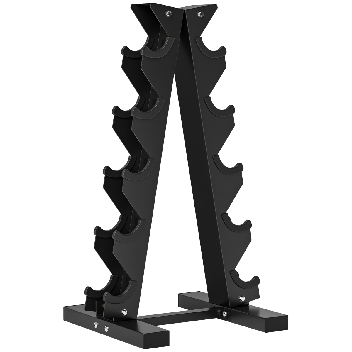 SPORTNOW 5-Pair Dumbbell Rack, Steel Weight Tree for Home Gym