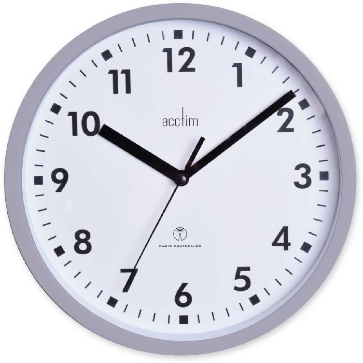 Acctim Nardo 20cm Radio Controlled Grey Wall Clock