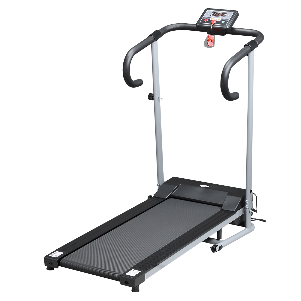 1.25HP Foldable Electric Treadmill with LCD, 10km/h, Safety Stop