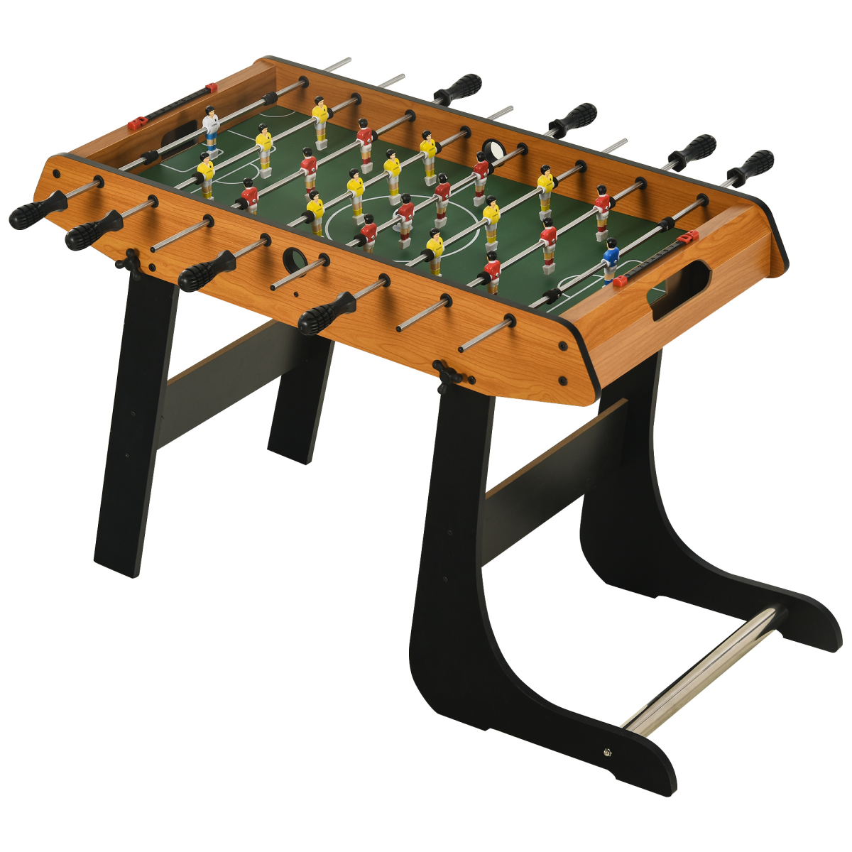 Foldable Foosball Table with Scoreboards, 2 Mini Foosballs Included