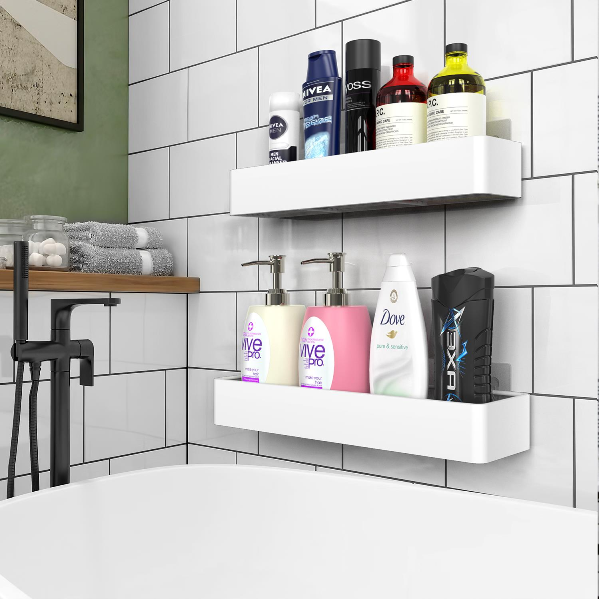 Vinsani Rustproof Stainless Steel Shower Caddy Shelves