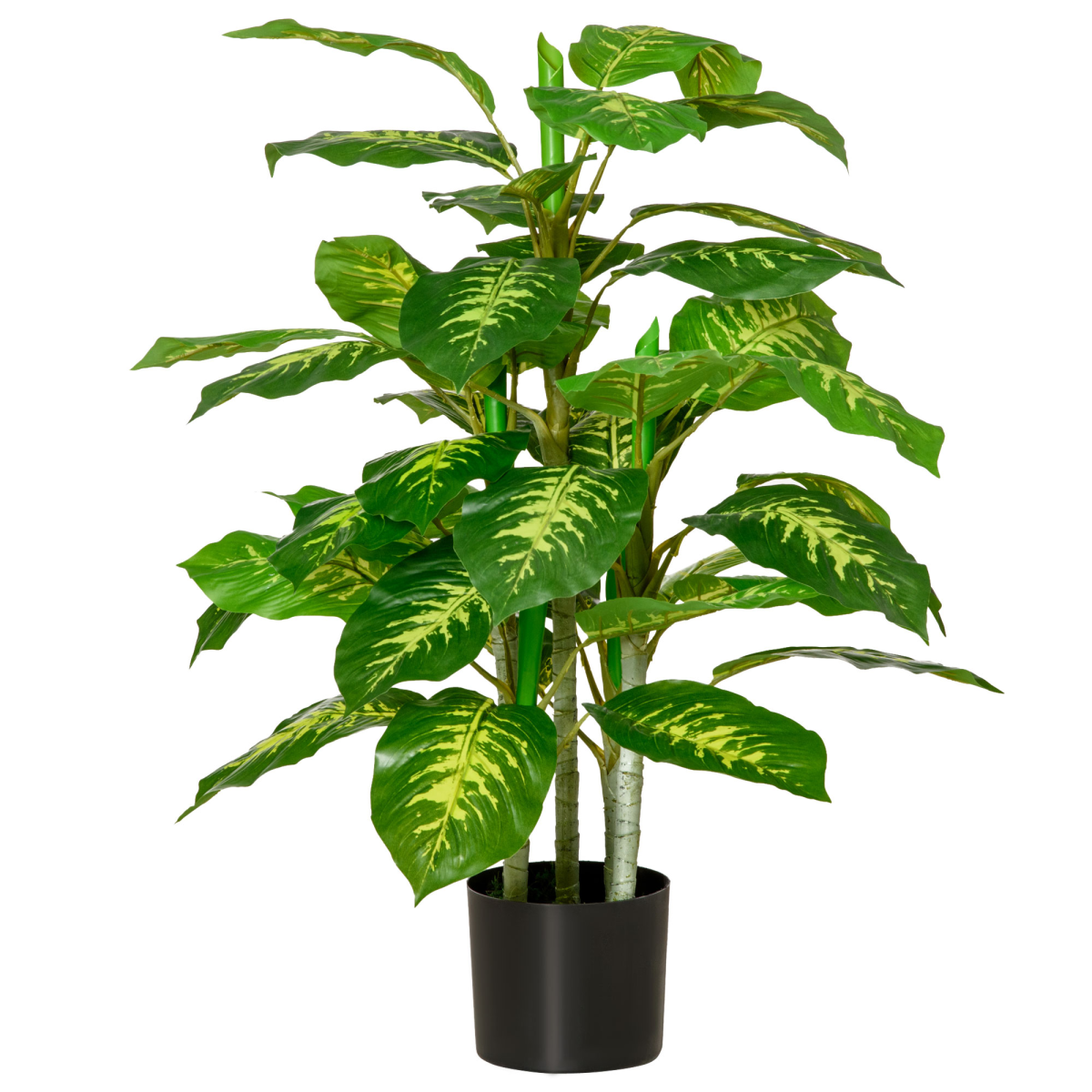 HOMCOM Artificial Evergreen Tree in Nursery Pot, 95cm, 42 Plastic Leaves