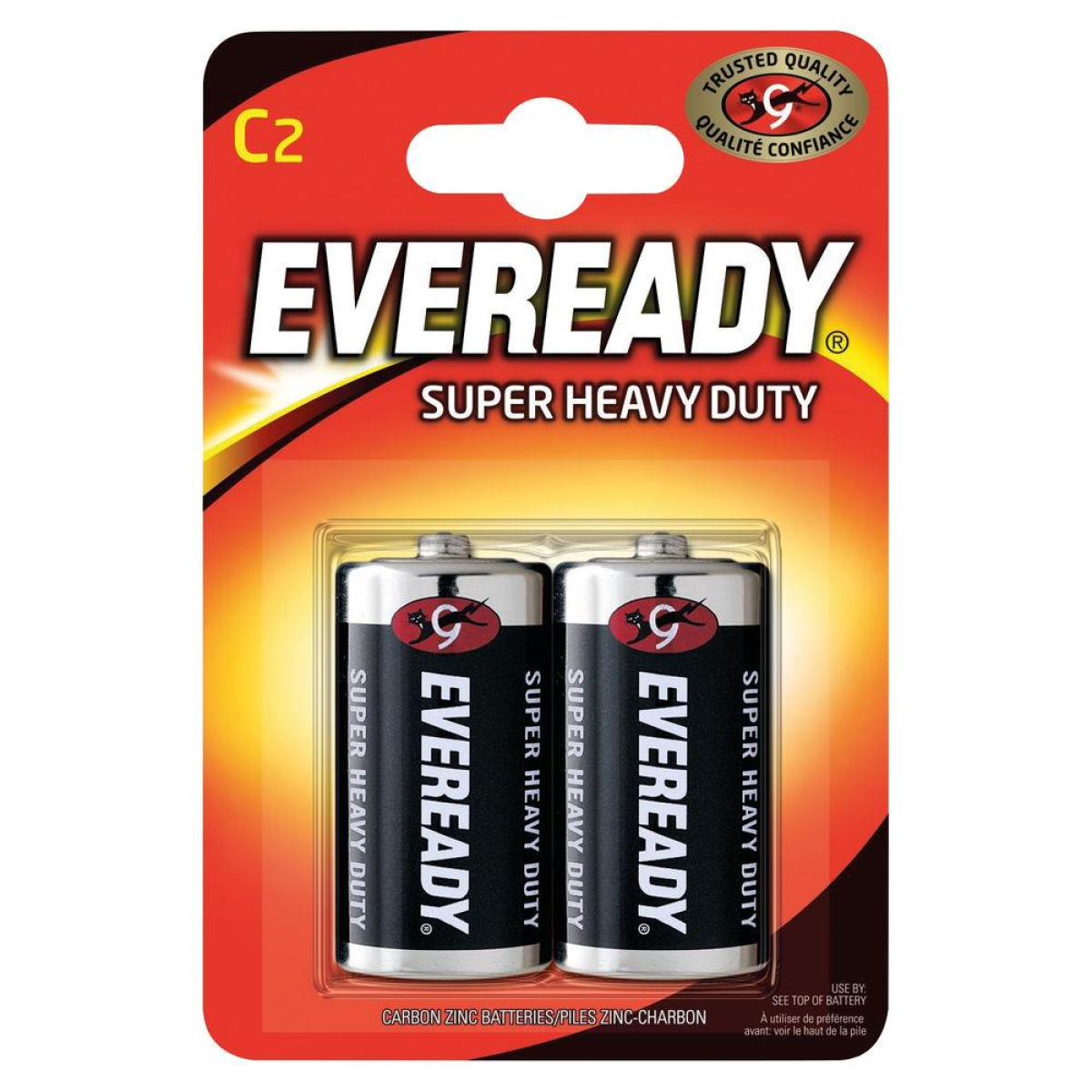 Eveready C Size Zinc Batteries 2 Pack