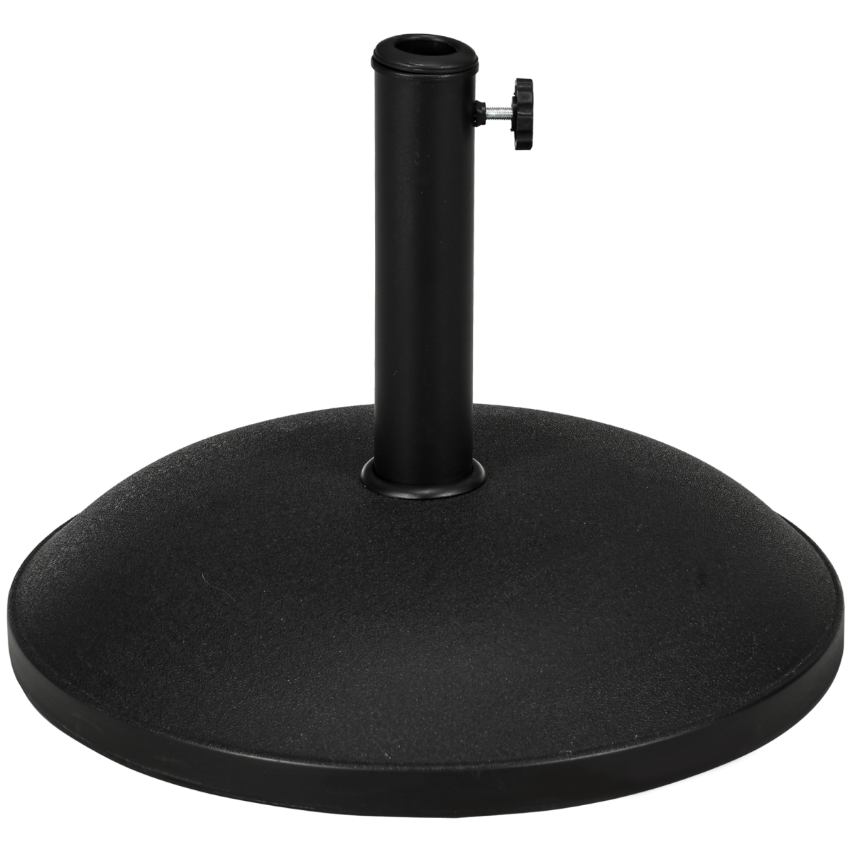 Outsunny 25kg Round Black Umbrella Base Stand for 35/38/48mm Poles