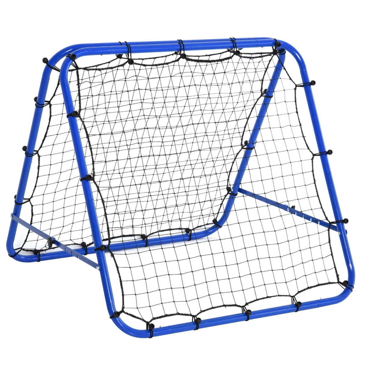 Adjustable Football Rebounder Net Training Goal with Adjustable Angles, Portable Foldable Steel Tube Frame, PE Net
