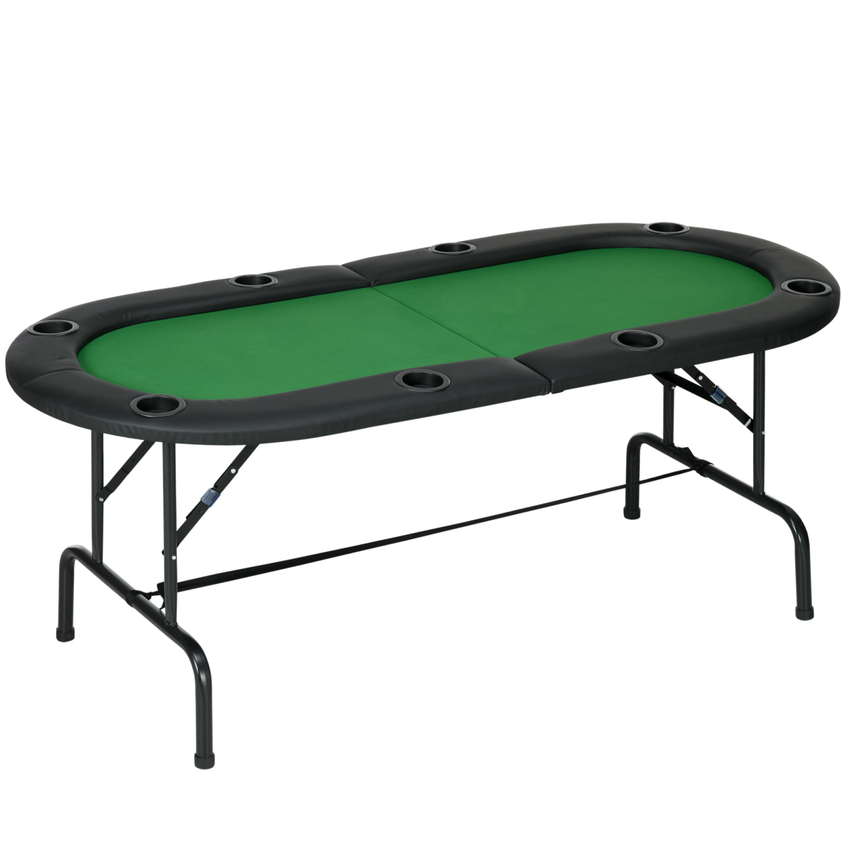 HOMCOM Foldable Poker Table Top for 8 Players with Drink Holder