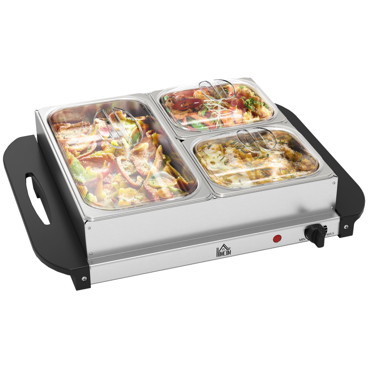 HOMCOM 6L Electric Buffet Server Food Warmer with Cool-Touch Handles