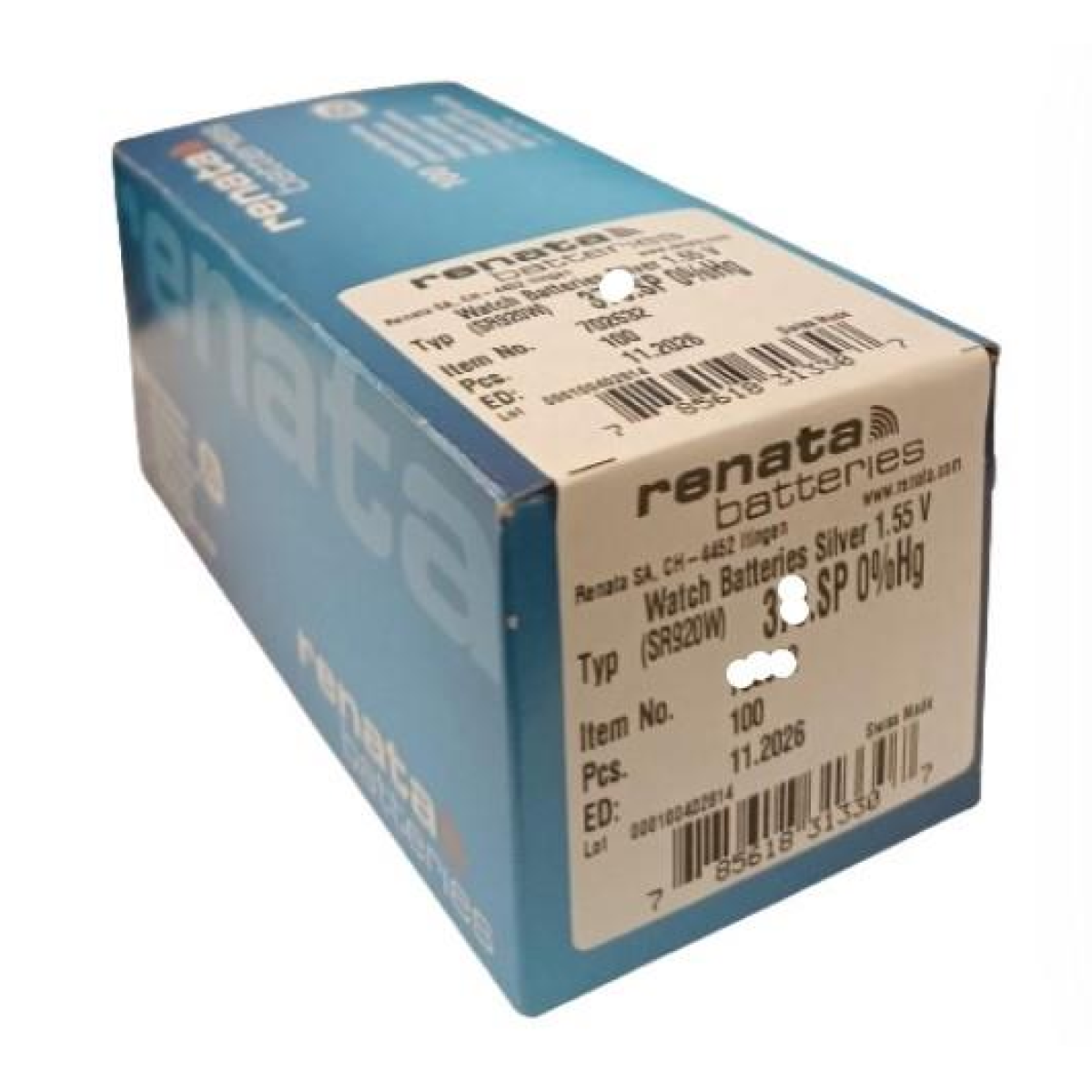 Renata SP 317 Watch Batteries Pack of 100