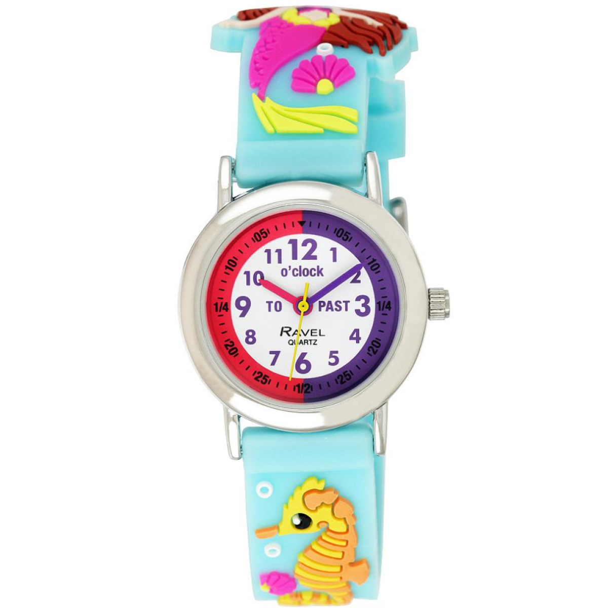 Ravel Girls 3D Cartoon Time Teacher Watch - Mermaid