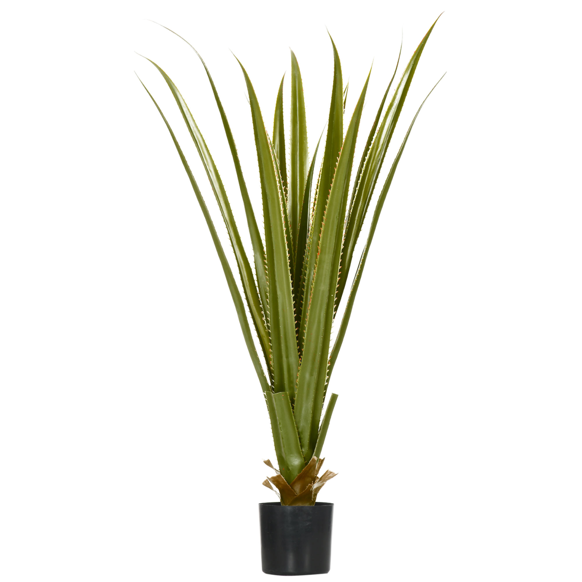 HOMCOM 90cm Potted Artificial Agave Plant with Pot, Realistic Indoor and Outdoor Faux Succulent
