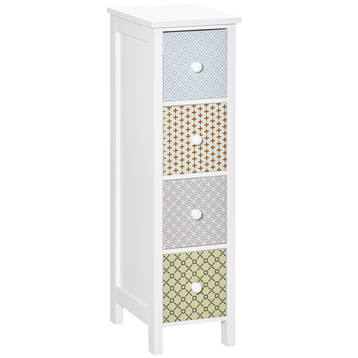 4-Drawer Storage Cabinet for Bedroom, Bathroom & Study