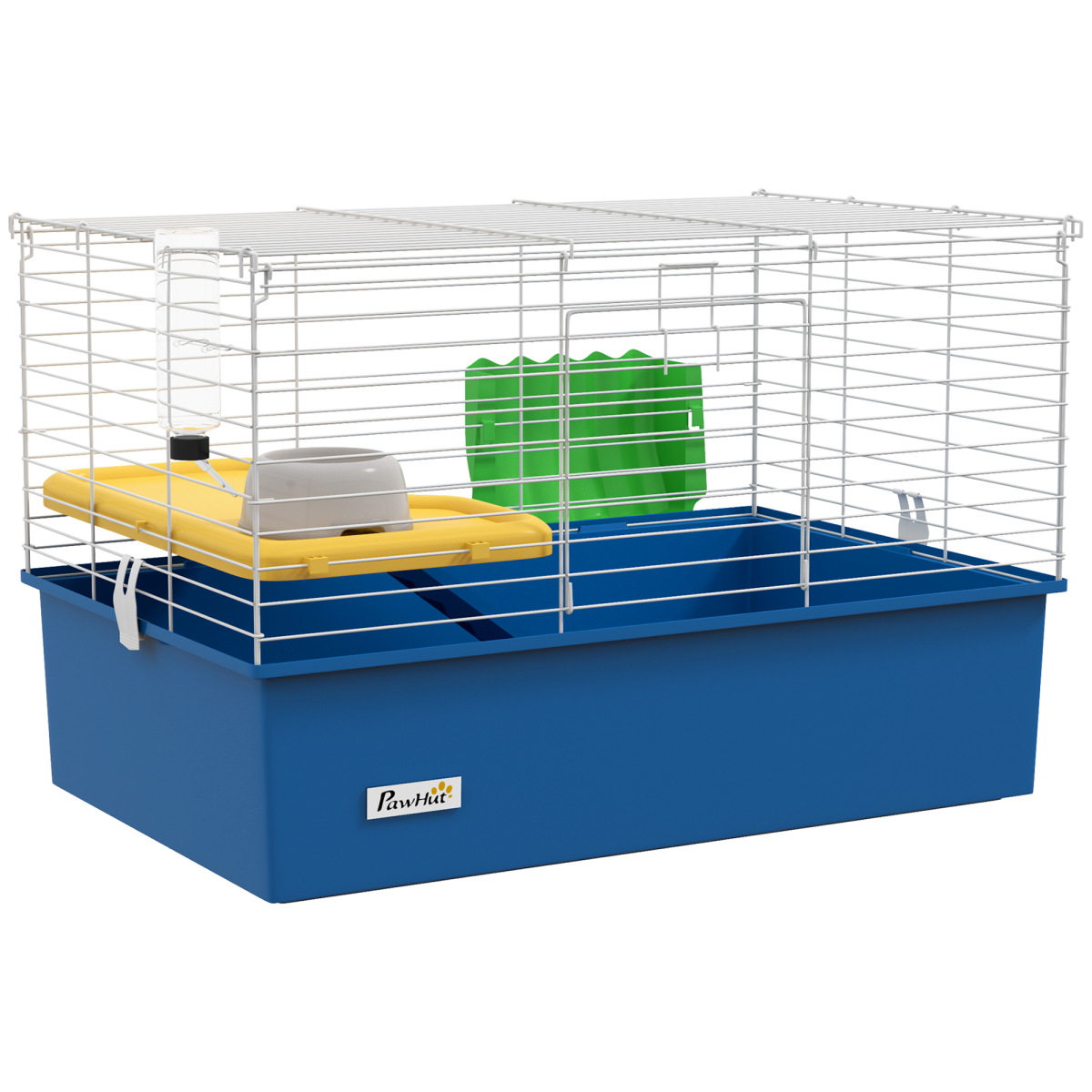 PawHut Small Animal Cage for Rabbits and Guinea Pigs, Blue