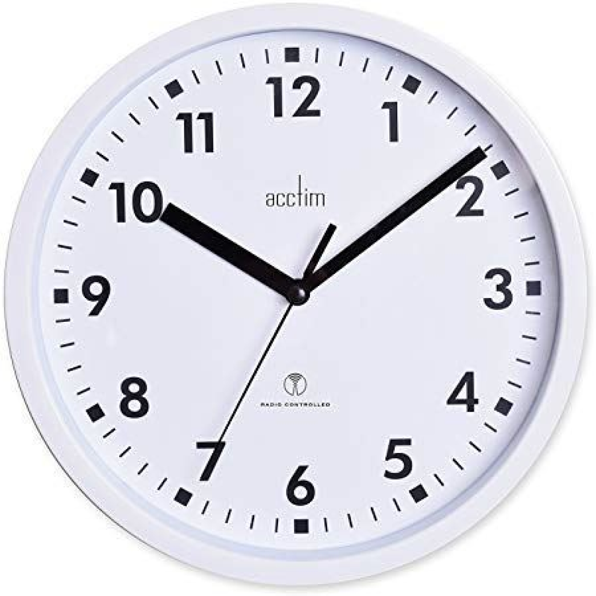 Acctim Nardo 20cm Radio Controlled White Wall Clock