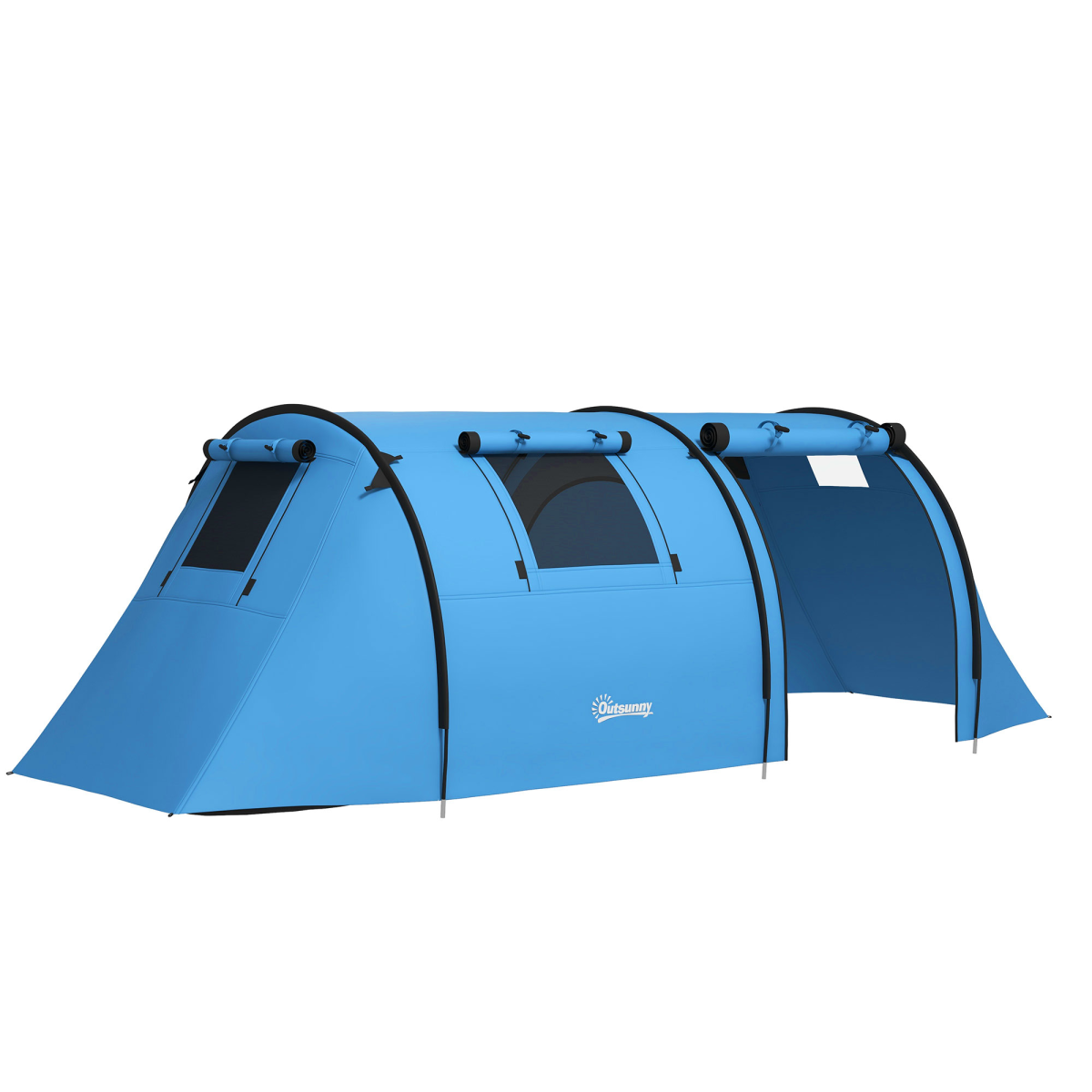 Outsunny 2-Room Camping Tent for 3-4 People, 3000mm Waterproof