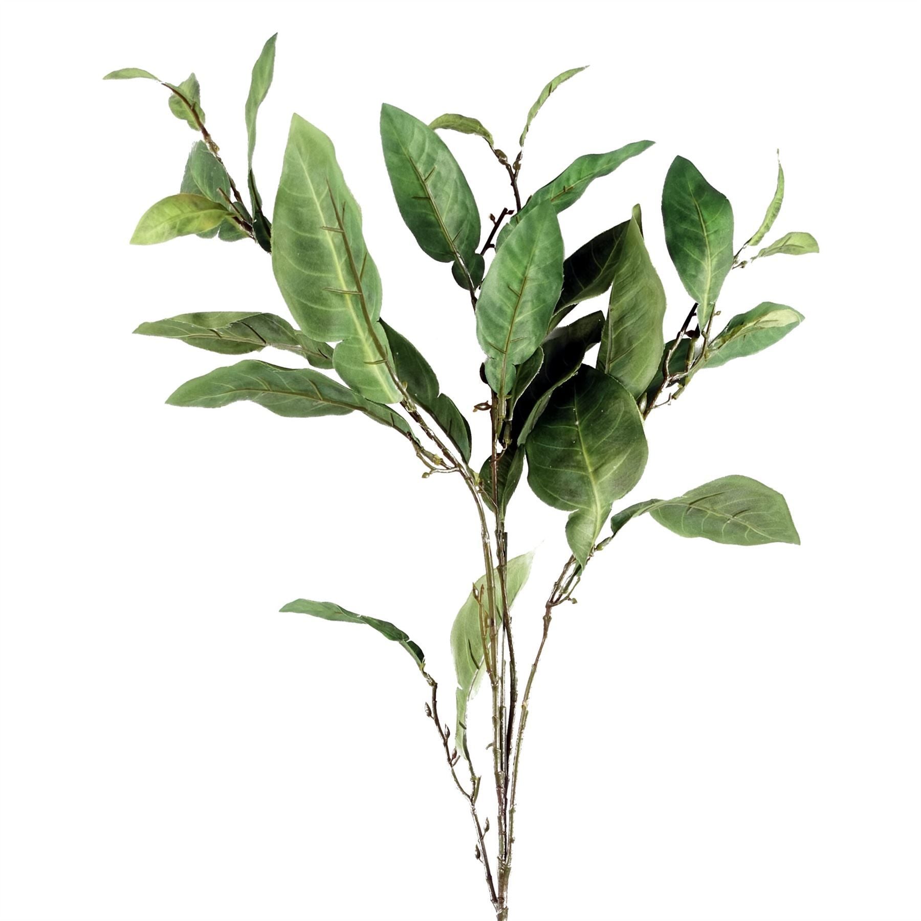 Leaf 90cm Artificial Ficus Foliage Stem with Wired Shapable Stem and Realistic Printed Silk Leaves
