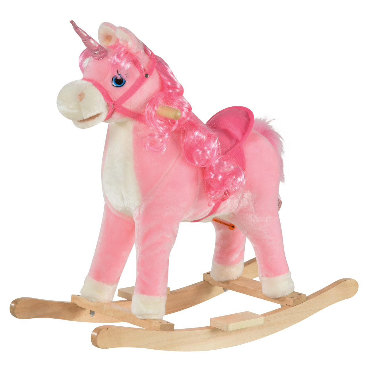 HOMCOM Kids Rocking Unicorn Ride-On Horse with Sounds, 36-72 Months